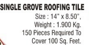 Single Grove Roofing Tile