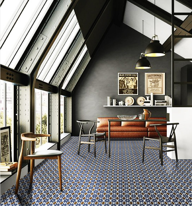 Blue Geometric Diamond