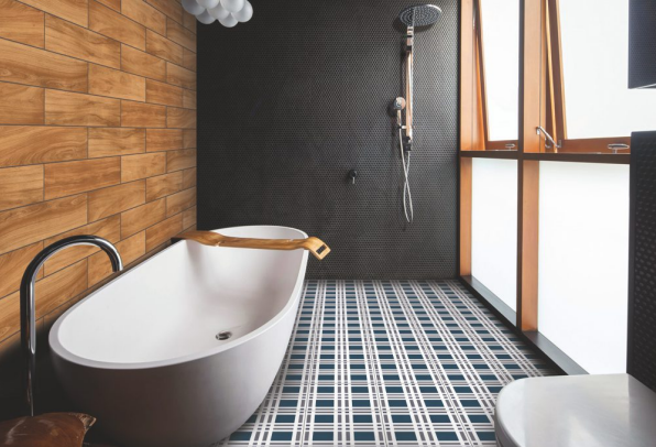 Modern Windowpane Blue