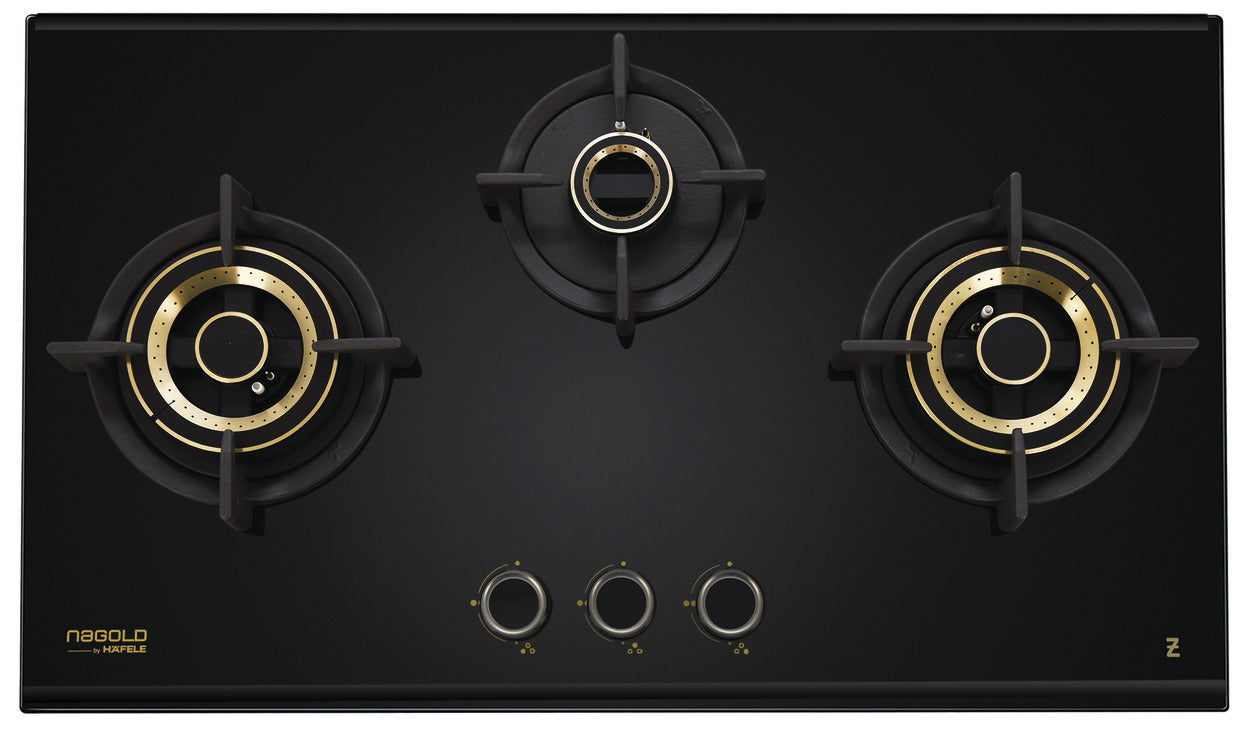 ZETA 378 PLUS Built-In 3 Zeta Brass Burner Gas Hob