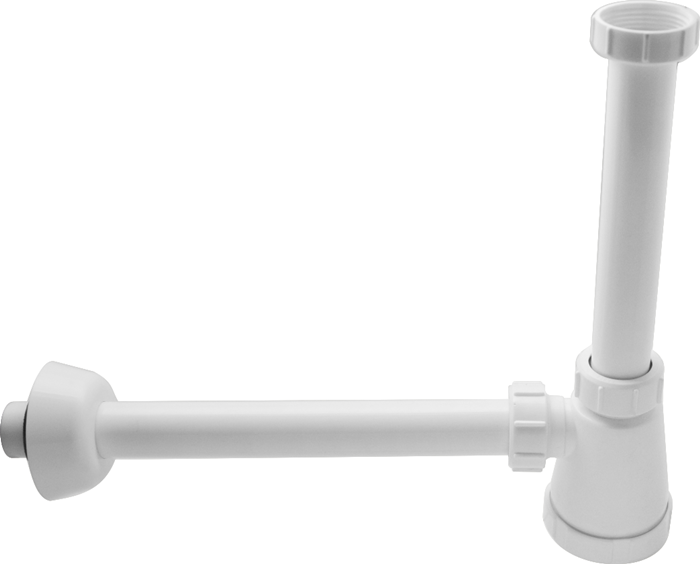 Bottle Trap White In Pipe 8.8" Out pipe 12"