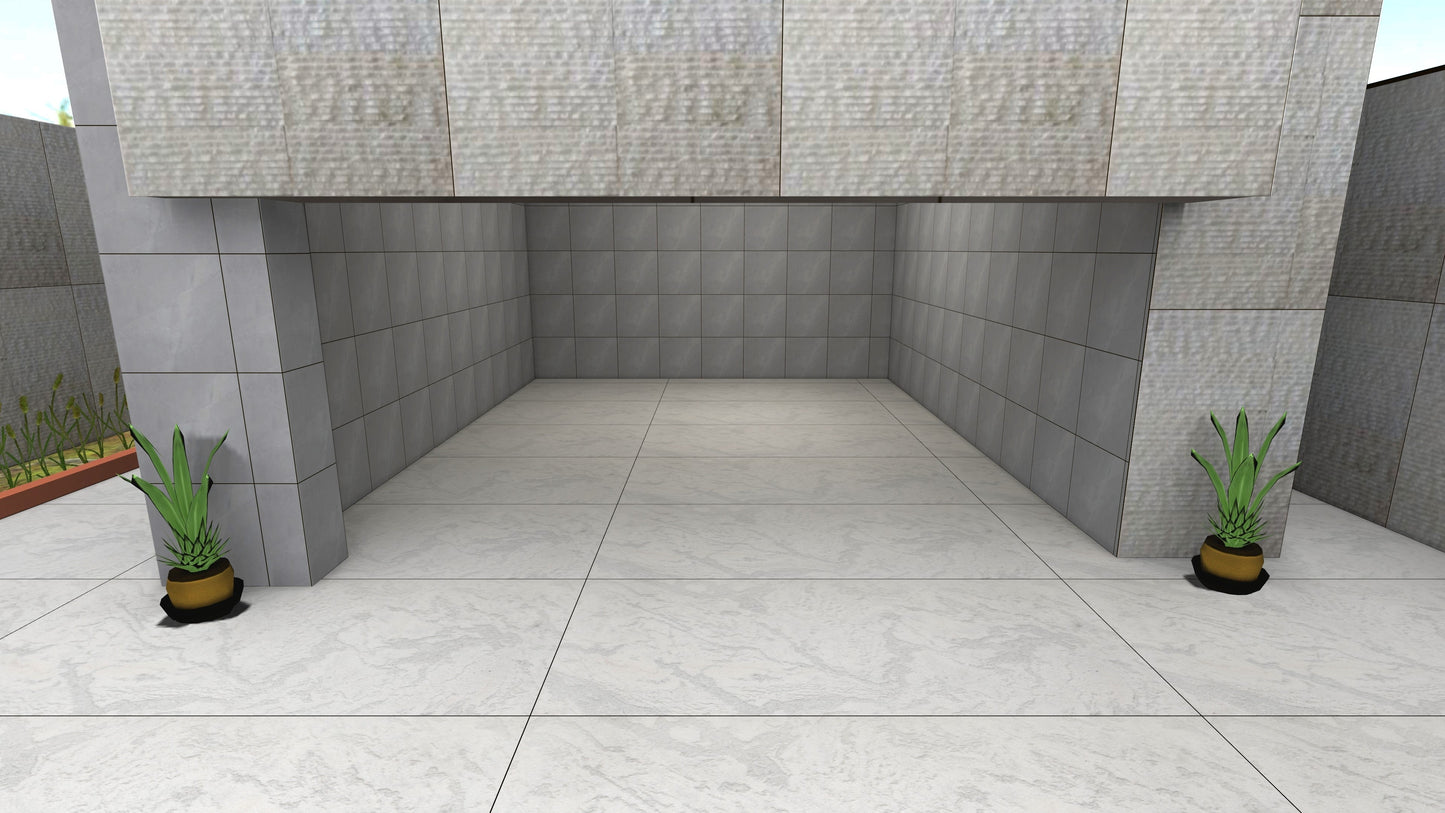 WHITE CHISELLED WATERFALL MAMTA MARBLES