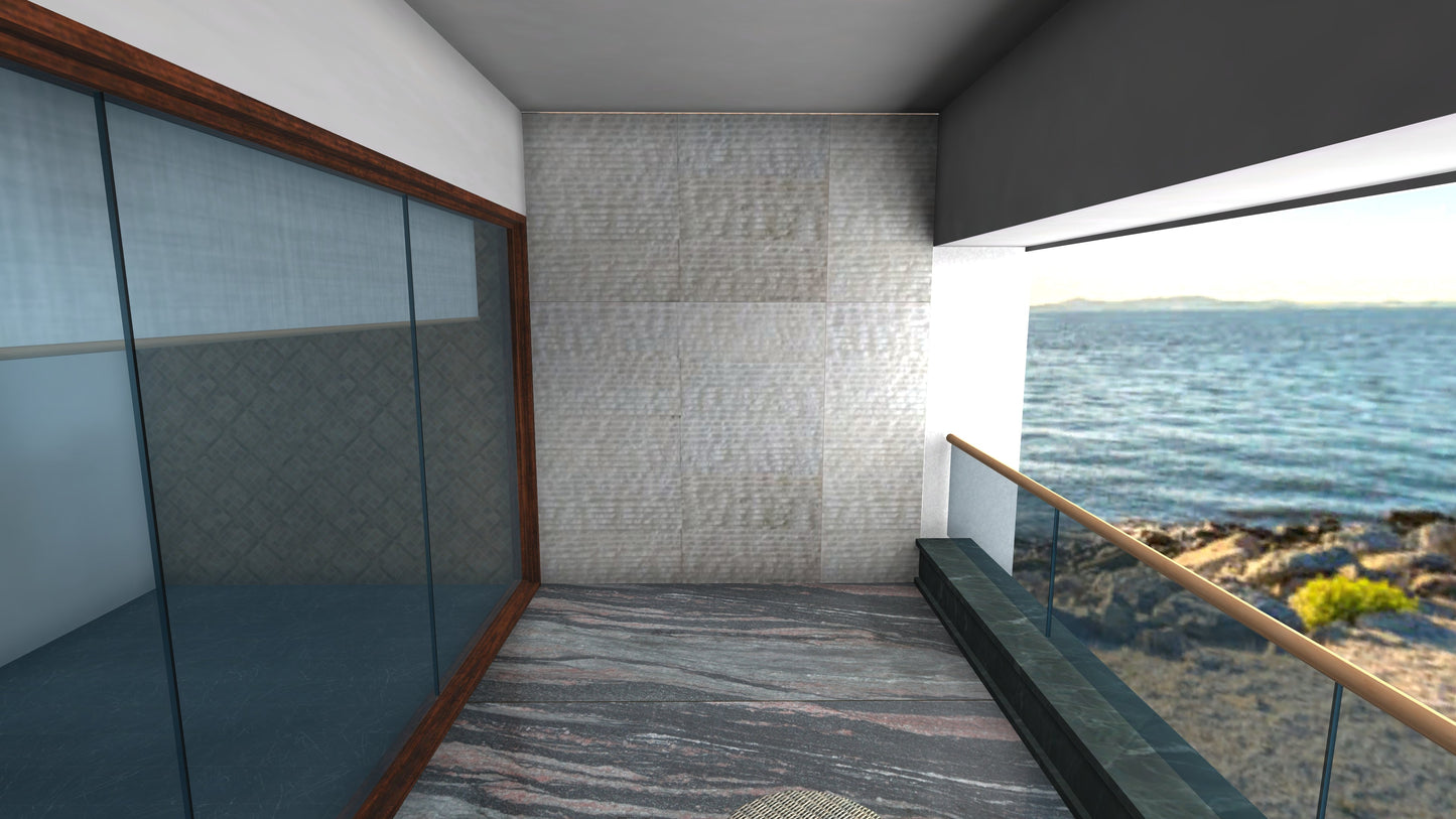 WHITE CHISELLED WATERFALL MAMTA MARBLES