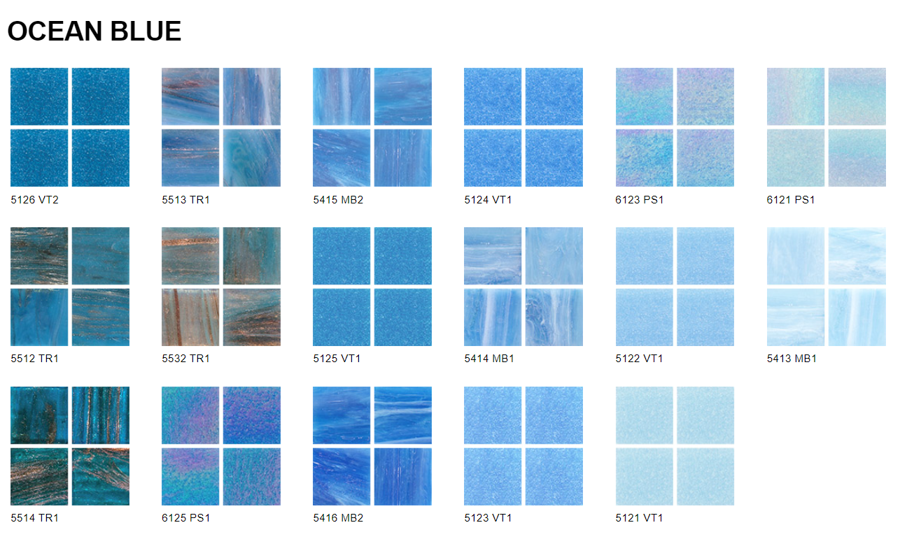 Ocean Blue (Glass Mosaic)