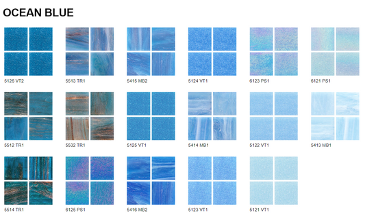 Ocean Blue (Glass Mosaic)