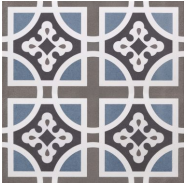 Floral lattice pattern charcoal