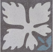 Leaf motif blue
