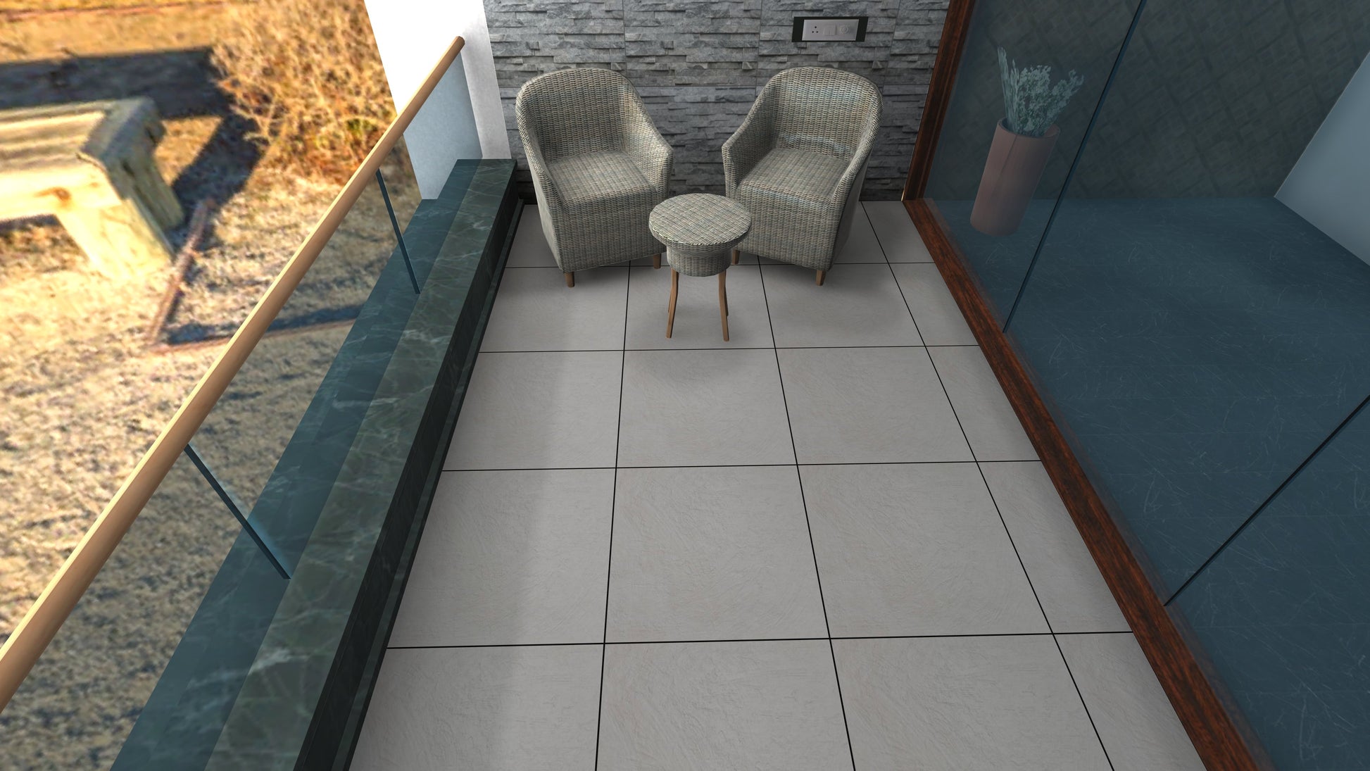 SILVER GREY 6 PATTI INTERLOCK MAMTA MARBLES